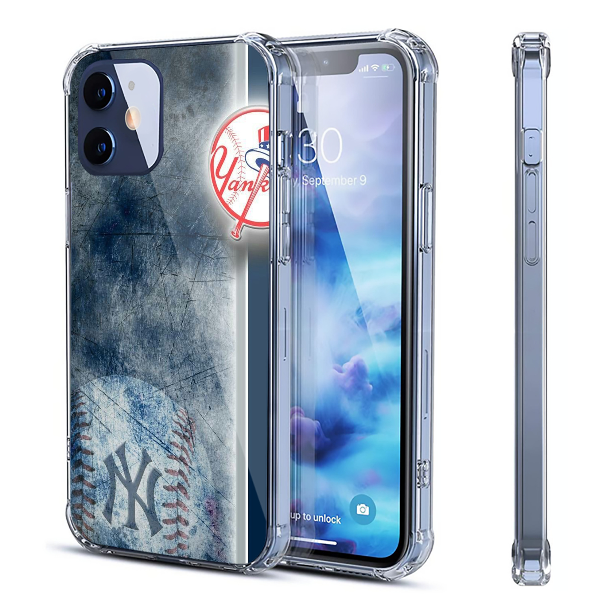 New York Yankees 150 Clear IPhone 12 Case – Soft TPU With UV Print – Enhanced Drop Protection, Precise Fit, Anti-Fingerprint, Customizable Design, Scratch-Resistant, Yellow-Resistant